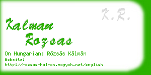 kalman rozsas business card
