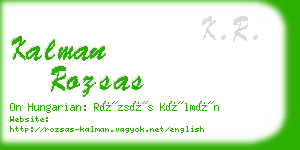 kalman rozsas business card